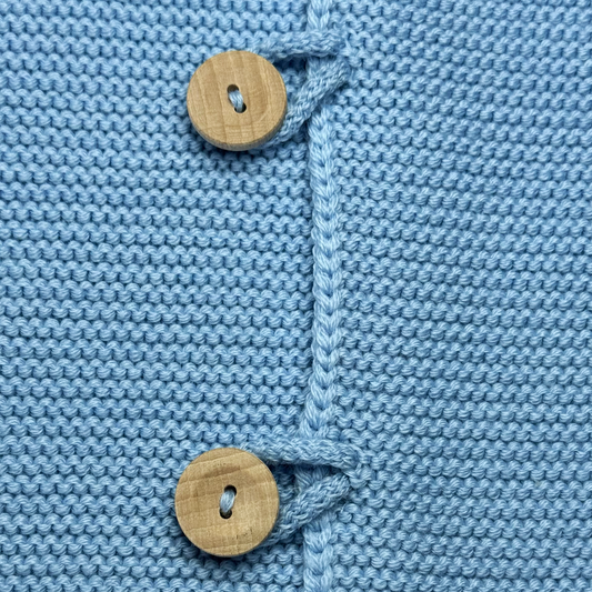 Cardigan bleu Maé - 100% laine de mérinos