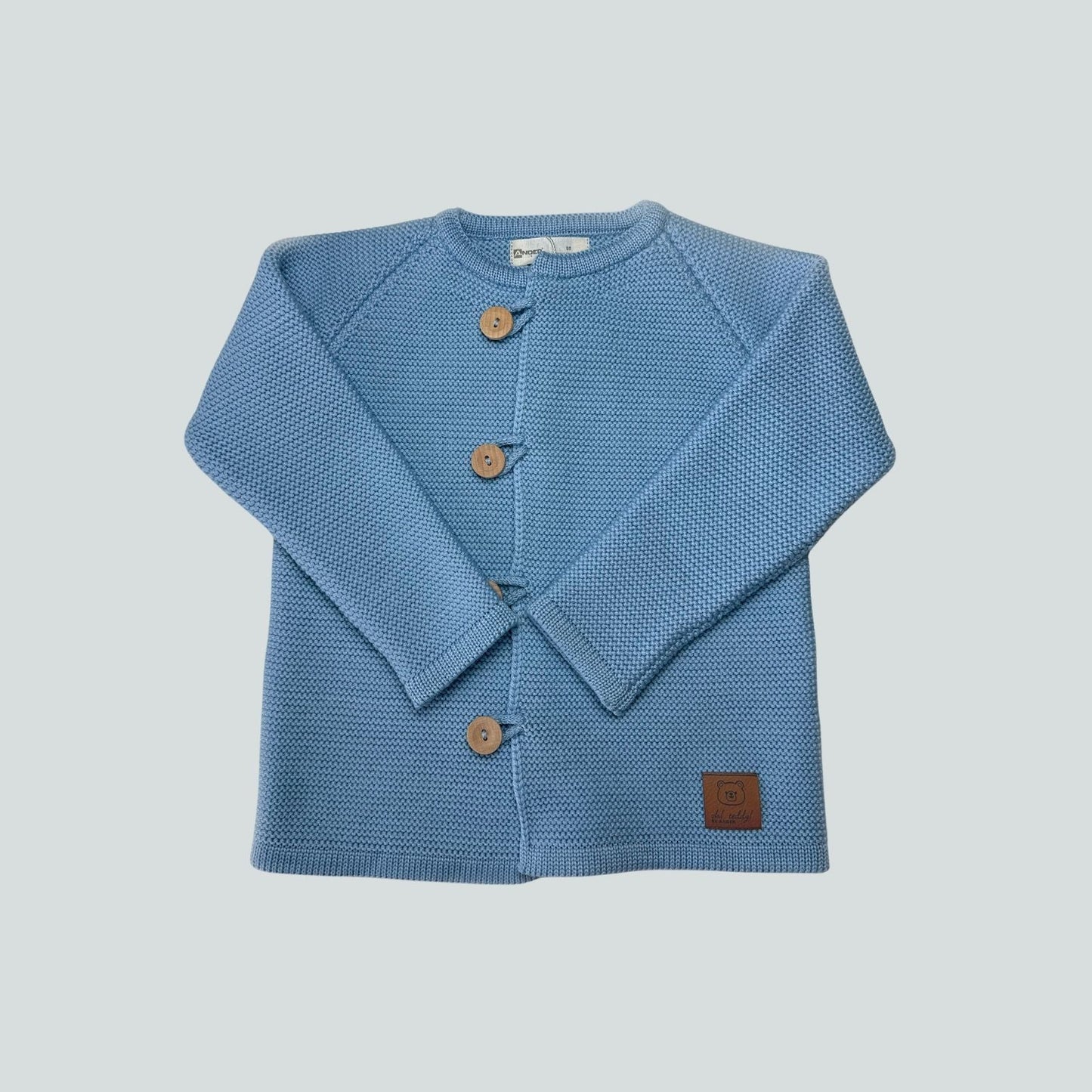 Cardigan bleu Maé - 100% laine de mérinos