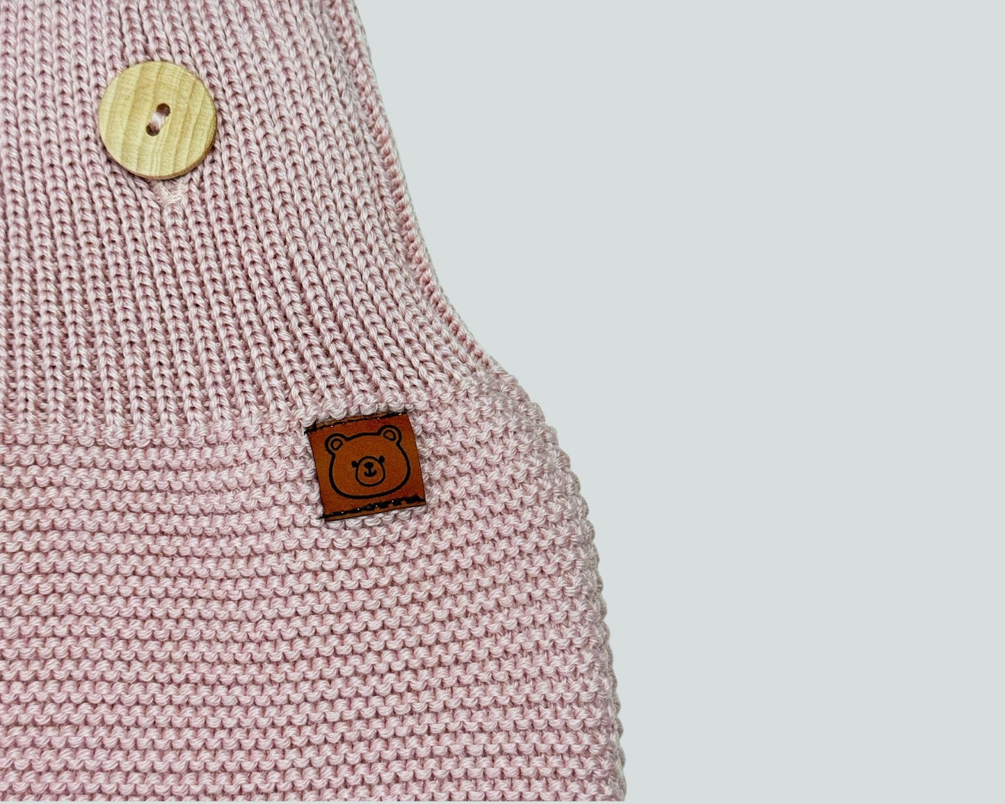 Salopette rose Anna - 100% laine de mérinos